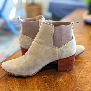 Tan Suede Ankle Boots (Size 7.5